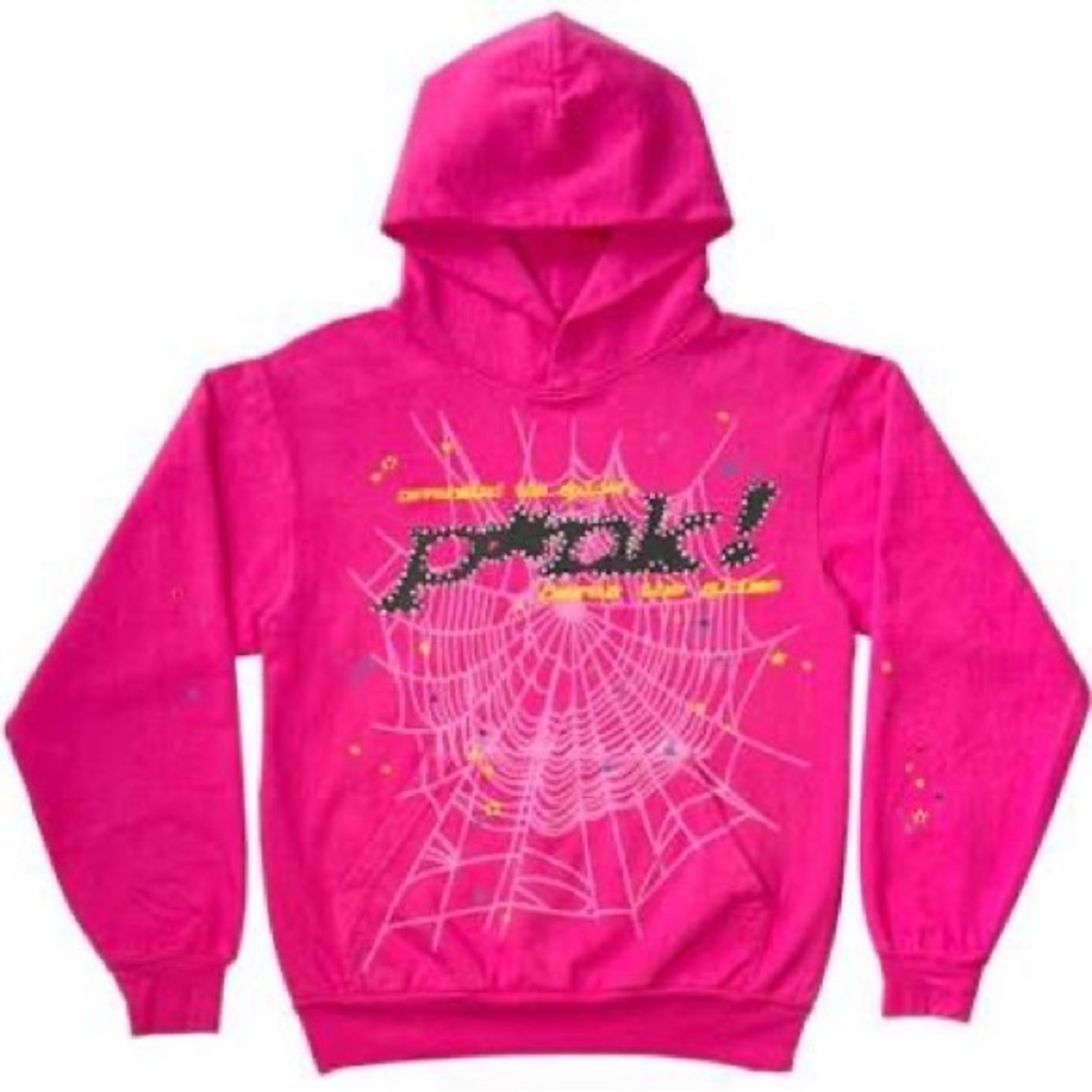 NEW 555 PINK SPIDER HOODIE , AUTHENTIC !